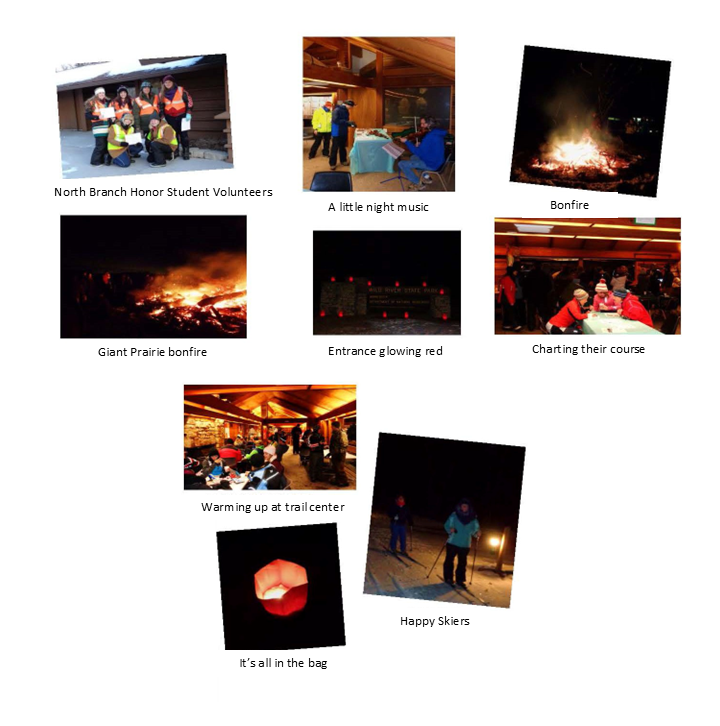 Candle Light Ski at Wild River State Park collage